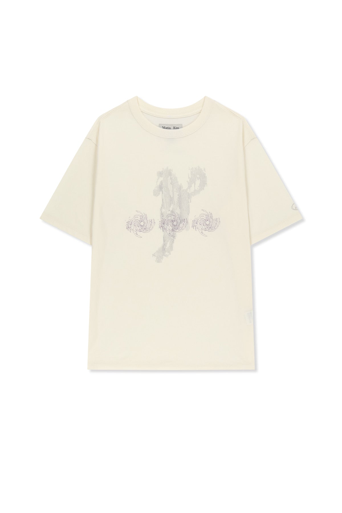 Matin Kim - Matin Pace Sprint Graffiti Top (Ivory) product image 1 | TRAB K-Fashion Australia