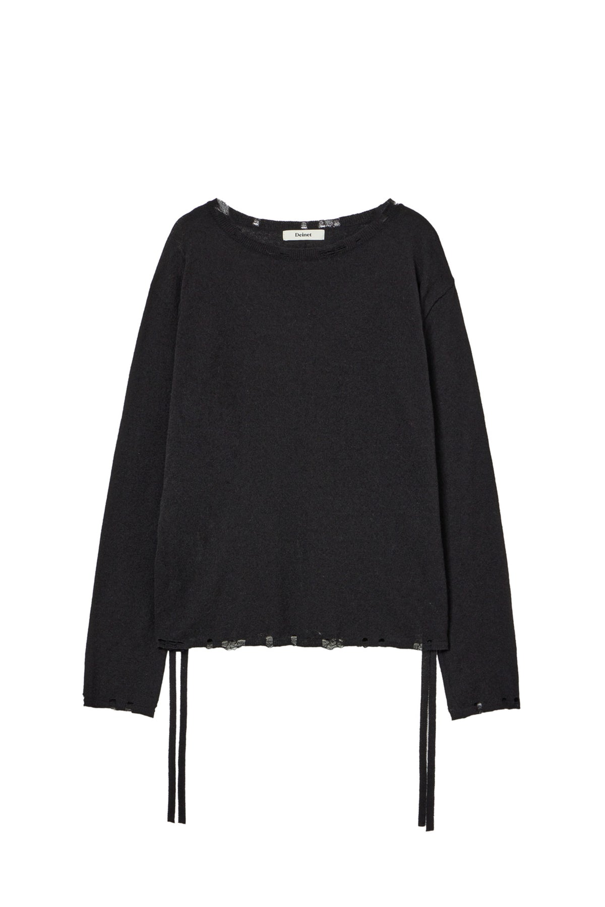 Deinet - Side Tie Knit (Black) product image 1 | TRAB K-Fashion Australia