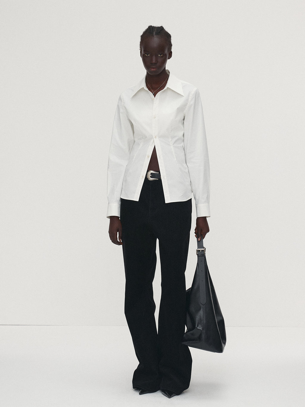 Tonywack - Elasticated Cotton Slim-Fit Shirt (Off White) product image 2 | TRAB K-Fashion Australia