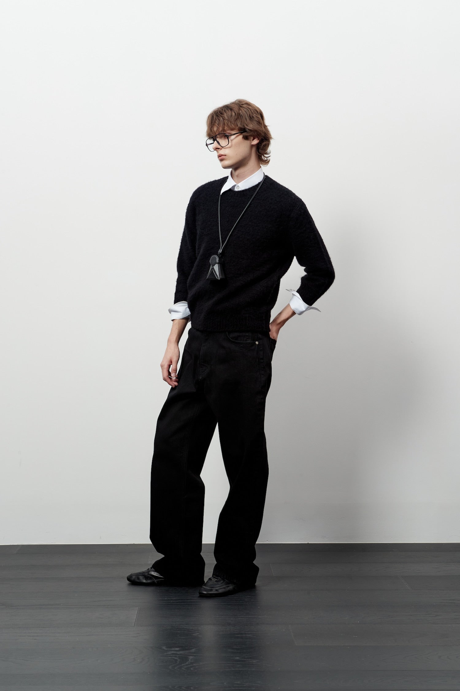 Stu - Boucle Quarter Sleeve Knit (Black) product image 6 | TRAB K-Fashion Australia