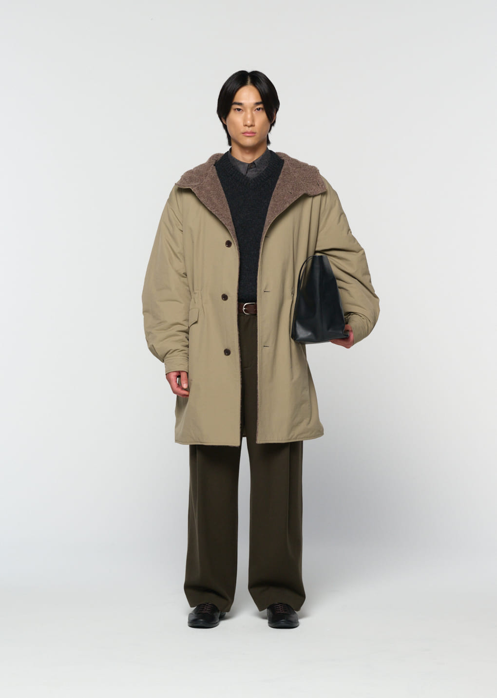 Amomento - padded shearling parka (Khaki) product image 2 | TRAB K-Fashion Australia