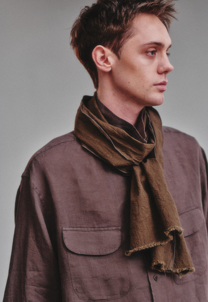 Art if acts - Linen Muffler (Wood) product image 2 | TRAB K-Fashion Australia