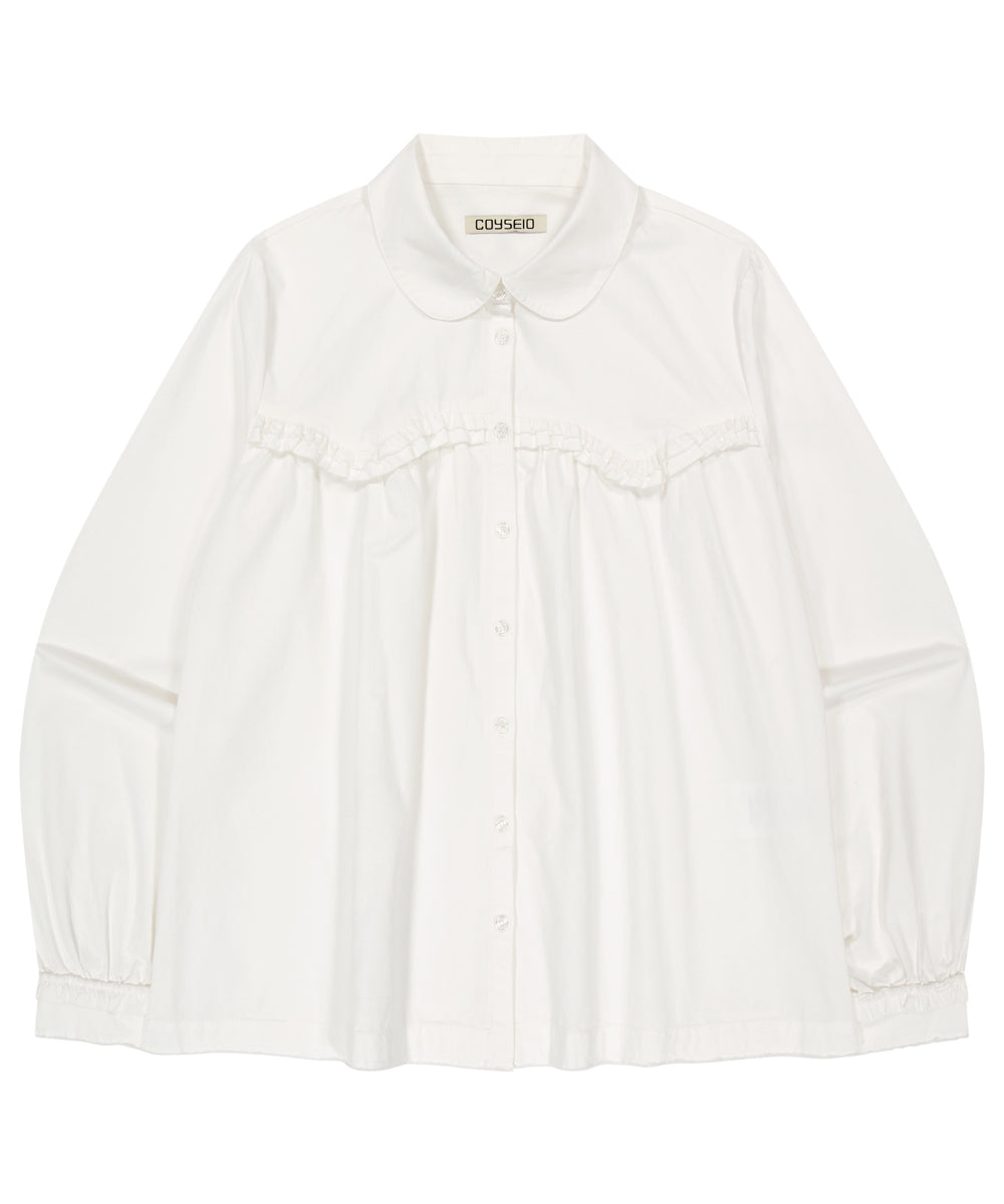 Coyseio - Rough Cut Frill Shirt (Ivory) product image 21 | TRAB K-Fashion Australia