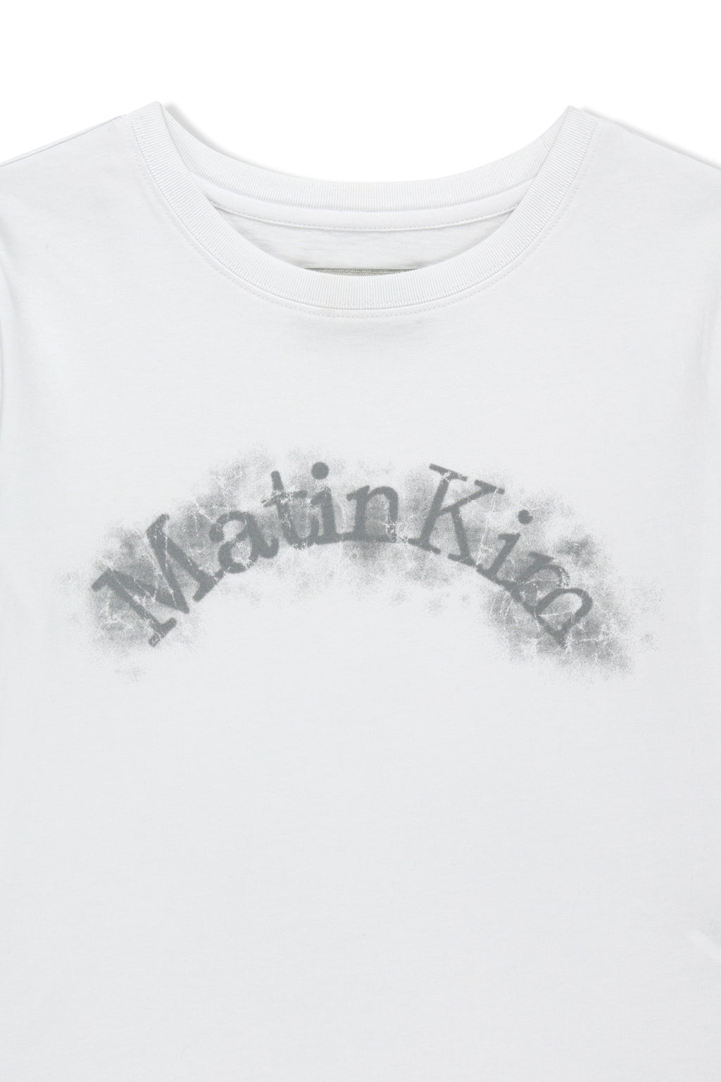 Matin Kim - Matin Kim Arch Logo Crop Top (White) product image 4 | TRAB K-Fashion Australia
