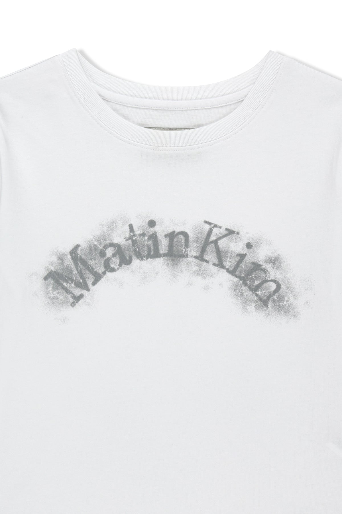 Matin Kim - Matin Kim Arch Logo Crop Top (White) product image 4 | TRAB K-Fashion Australia