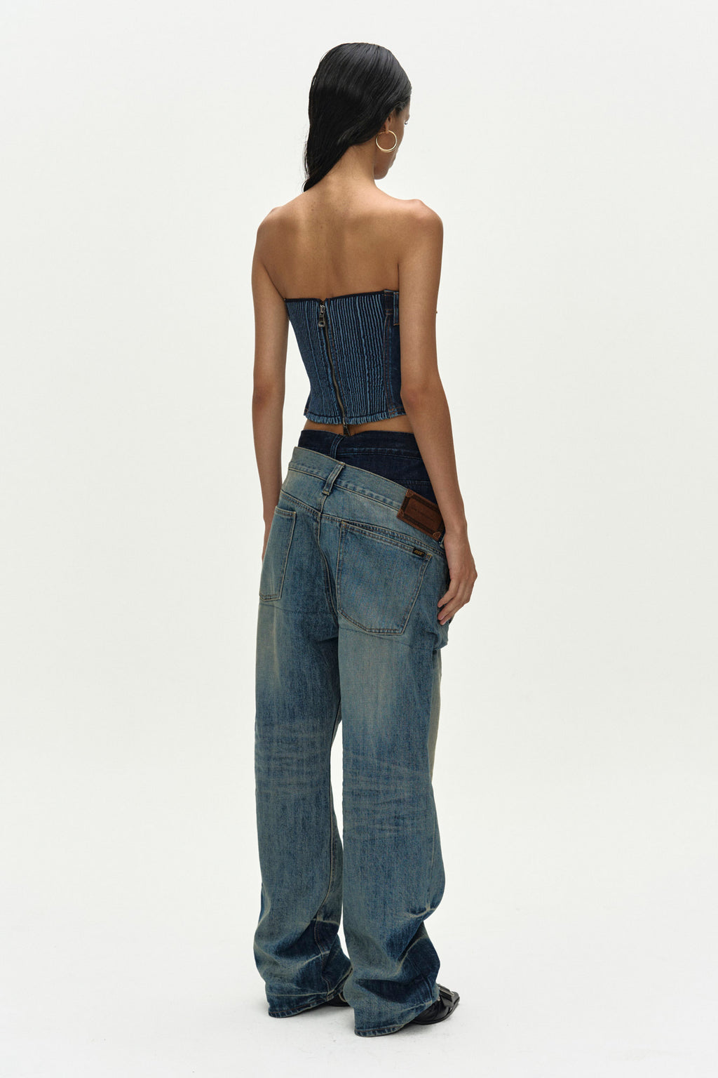 Andersson Bell - Denim Twist Bustier (Blue) product image 4 | TRAB K-Fashion Australia