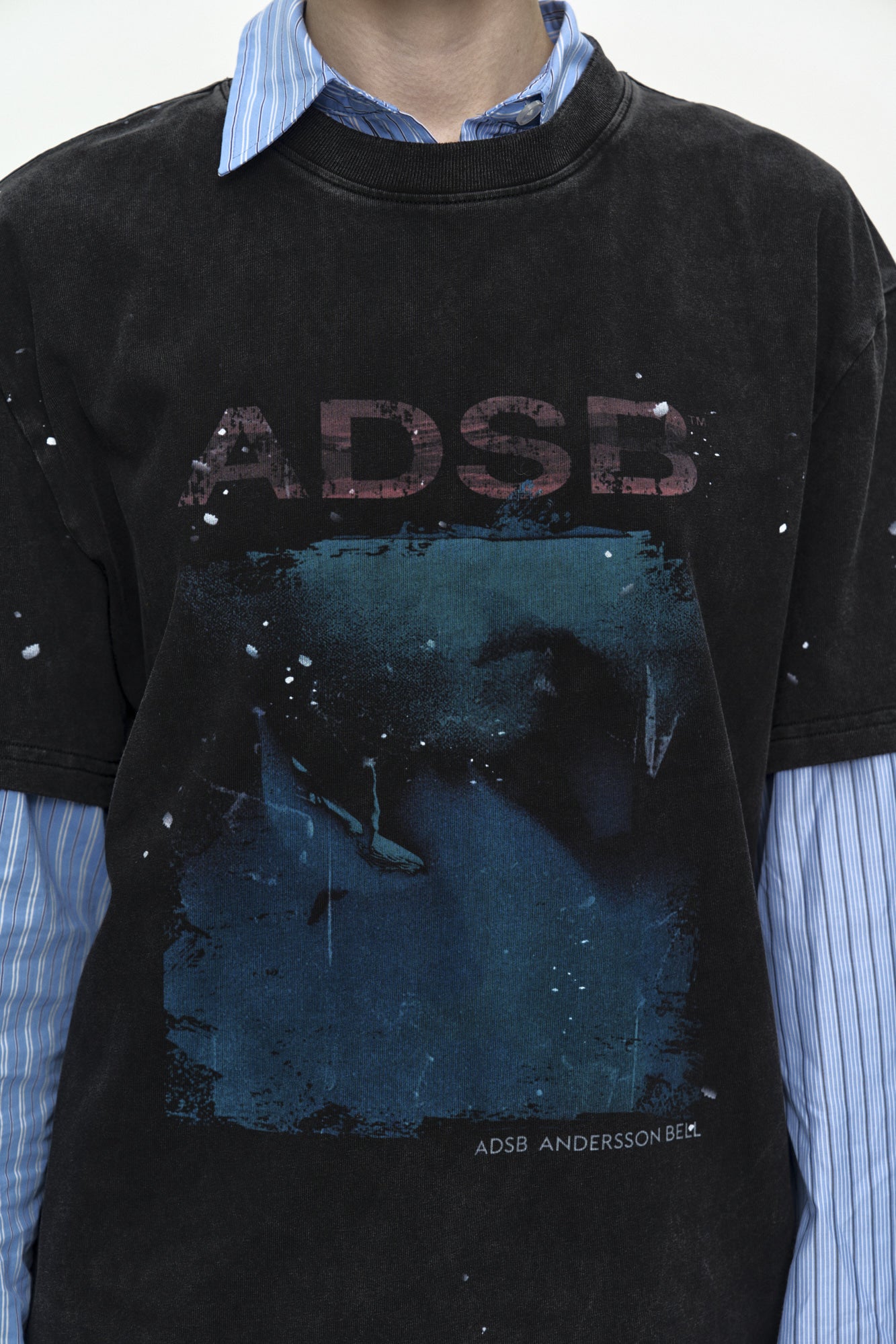 Andersson Bell - Unisex Whale Printed T-Shirt (Charcoal) product image 5 | TRAB K-Fashion Australia