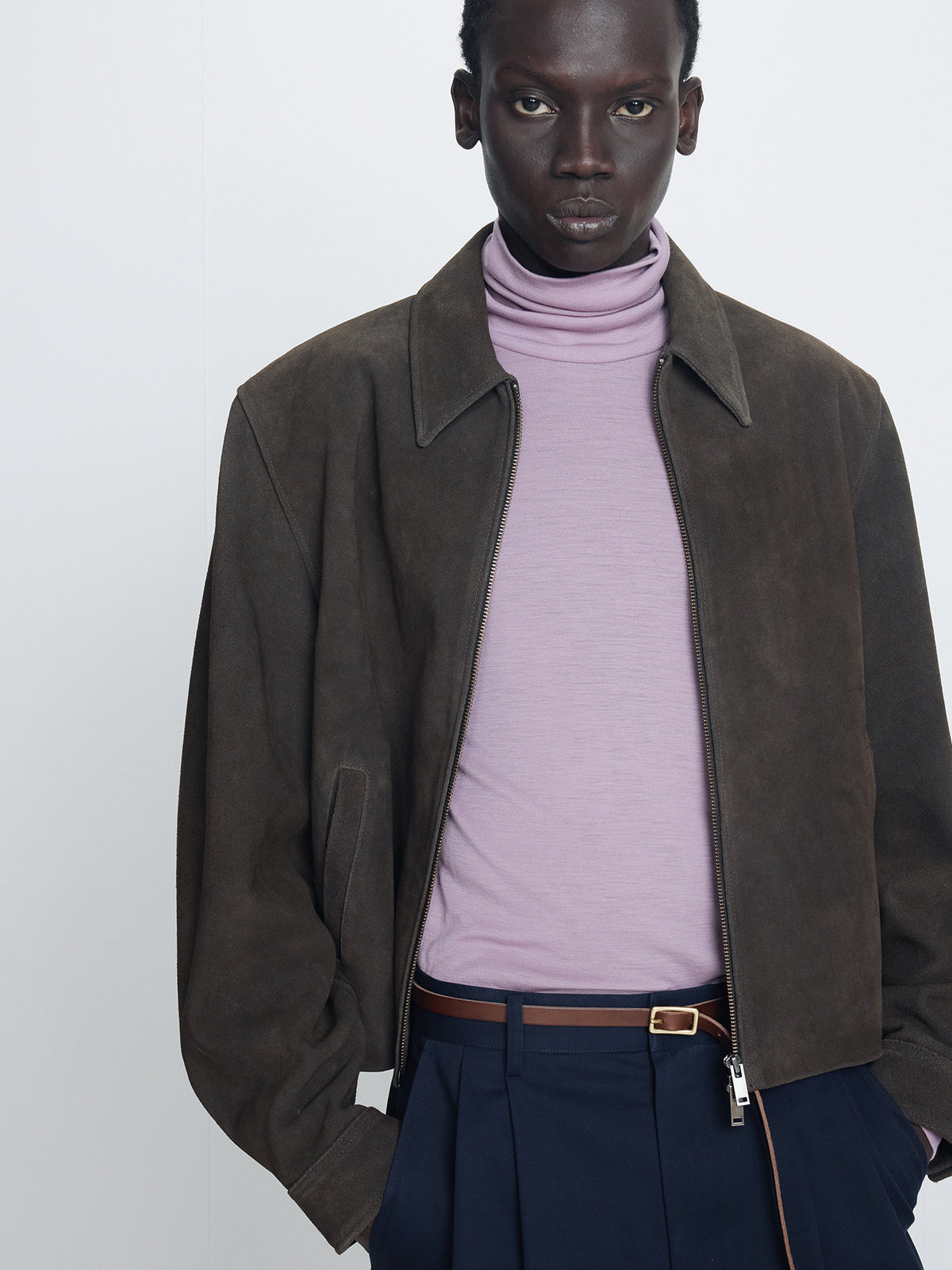 Tonywack - Split Suede Zippered Jacket (Mocha Brown) product image 5 | TRAB K-Fashion Australia