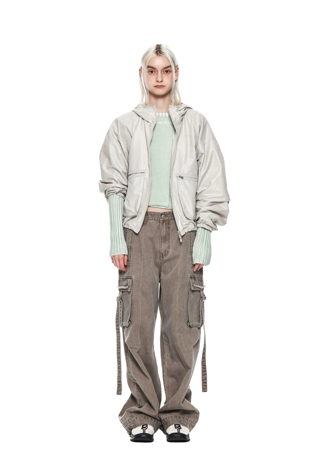 Matin Kim - Color Dying Cargo Pants (Grey) product image 10 | TRAB K-Fashion Australia