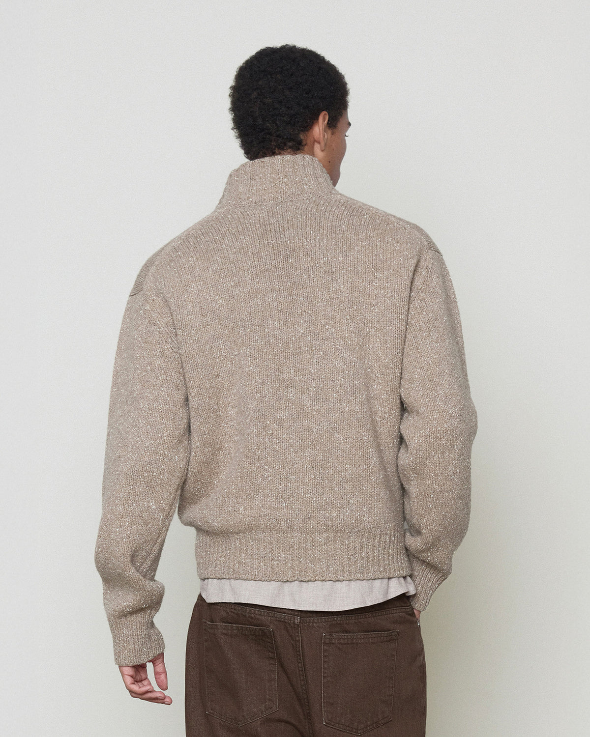 Brownyard - Quarter Zip Up Sweater (Beige) product image 4 | TRAB K-Fashion Australia