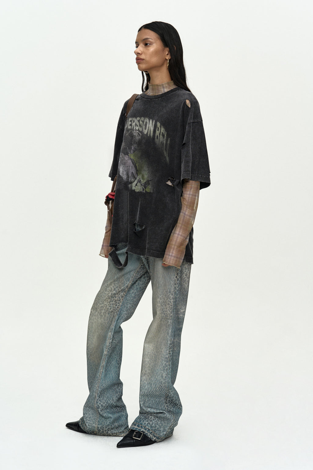 Andersson Bell - Layered Live Printed T-Shirt (Charcoal) product image 3 | TRAB K-Fashion Australia
