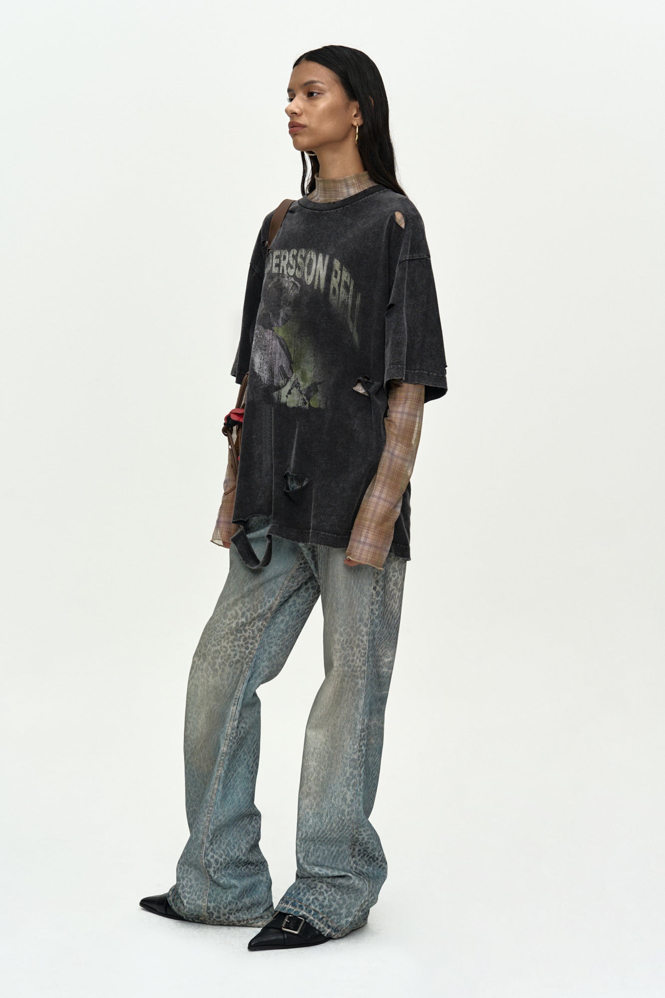 Andersson Bell - Layered Live Printed T-Shirt (Charcoal) product image 3 | TRAB K-Fashion Australia