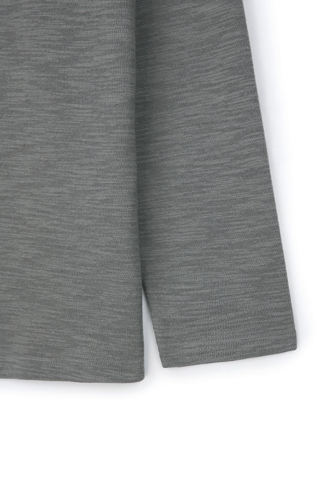 Tonywack - Slub Double Long Sleeve Top (Moss Grey) product image 9 | TRAB K-Fashion Australia