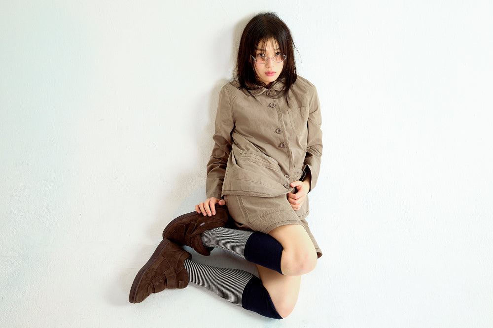 Coyseio - Raw Edge Cotton Jacket (Ash Brown) product image 5 | TRAB K-Fashion Australia