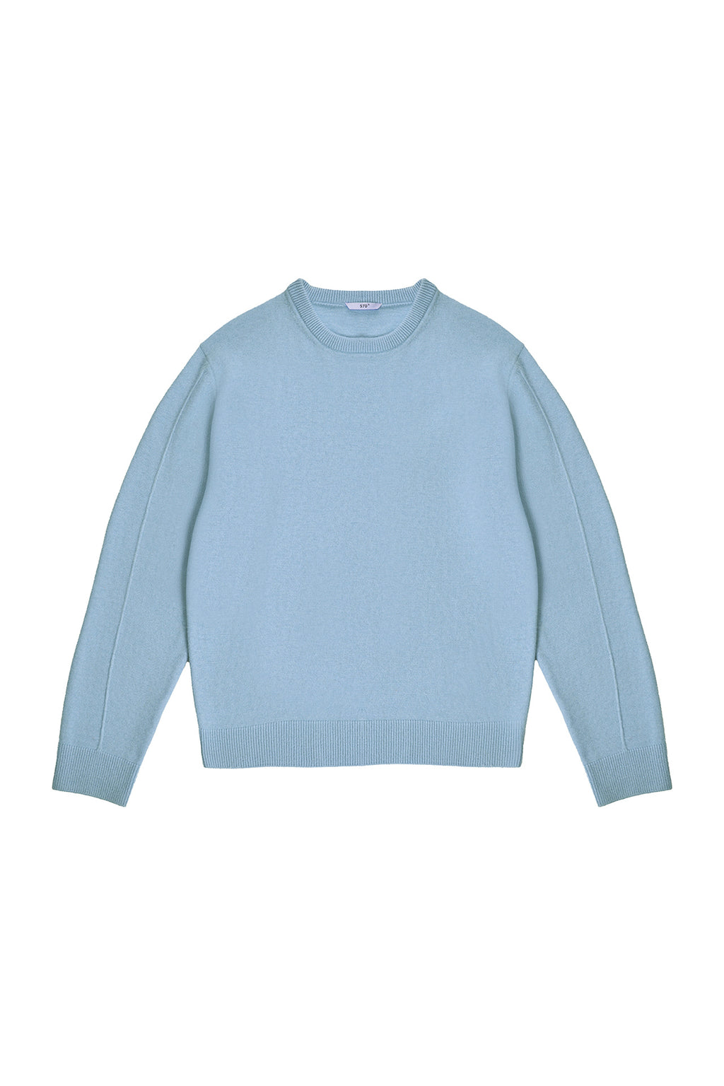 STU - Pin Tuck Round Neck Knit (Sky Blue) product image 13 | TRAB K-Fashion Australia
