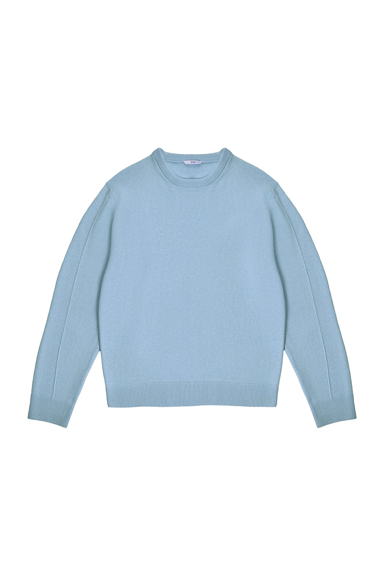 STU - Pin Tuck Round Neck Knit (Sky Blue) product image 13 | TRAB K-Fashion Australia