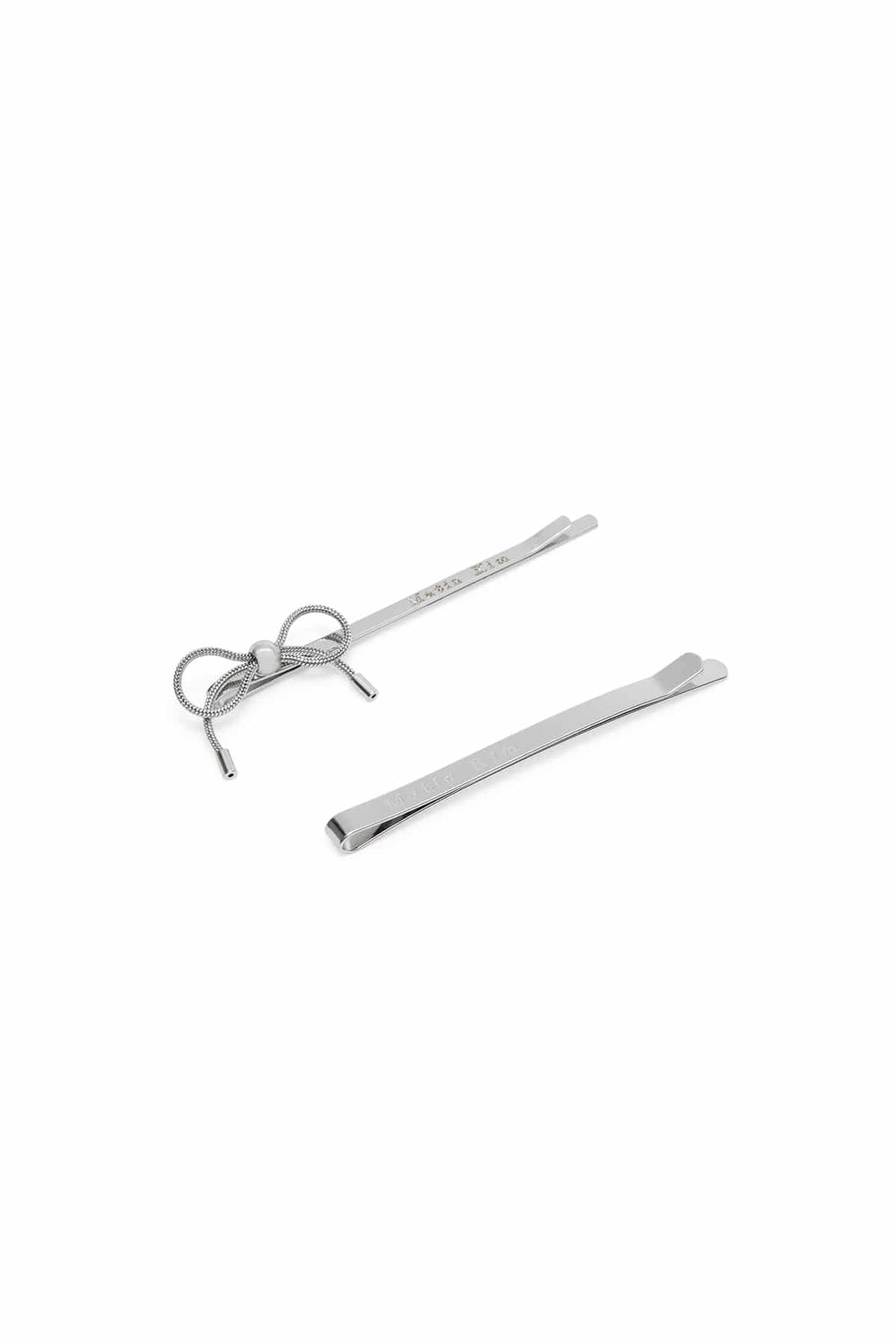 Matin Kim - Matin Ribbon Bobby Pin Set (Silver) product image 4 | TRAB K-Fashion Australia