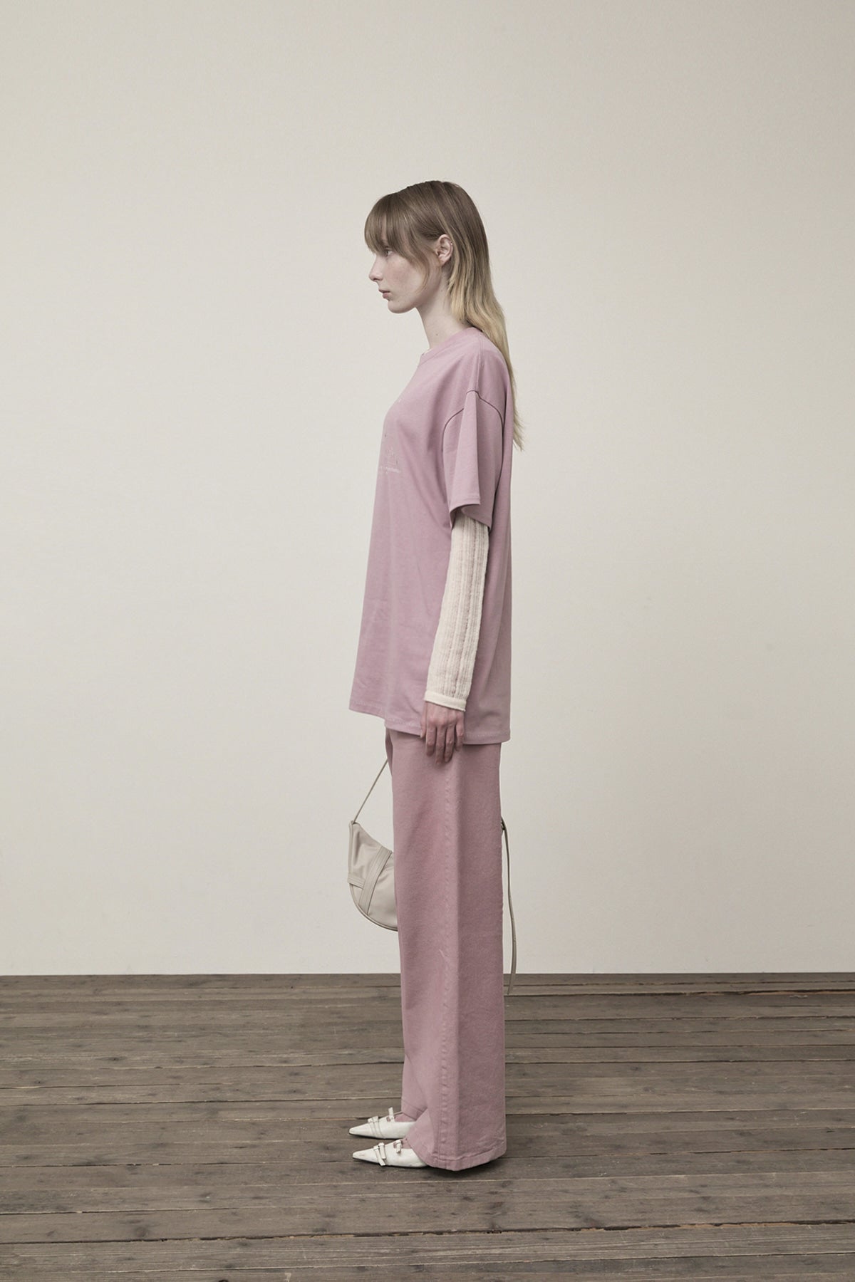 Matin Kim - Doodle Logo Graphic Top (Lilac) product image 6 | TRAB K-Fashion Australia