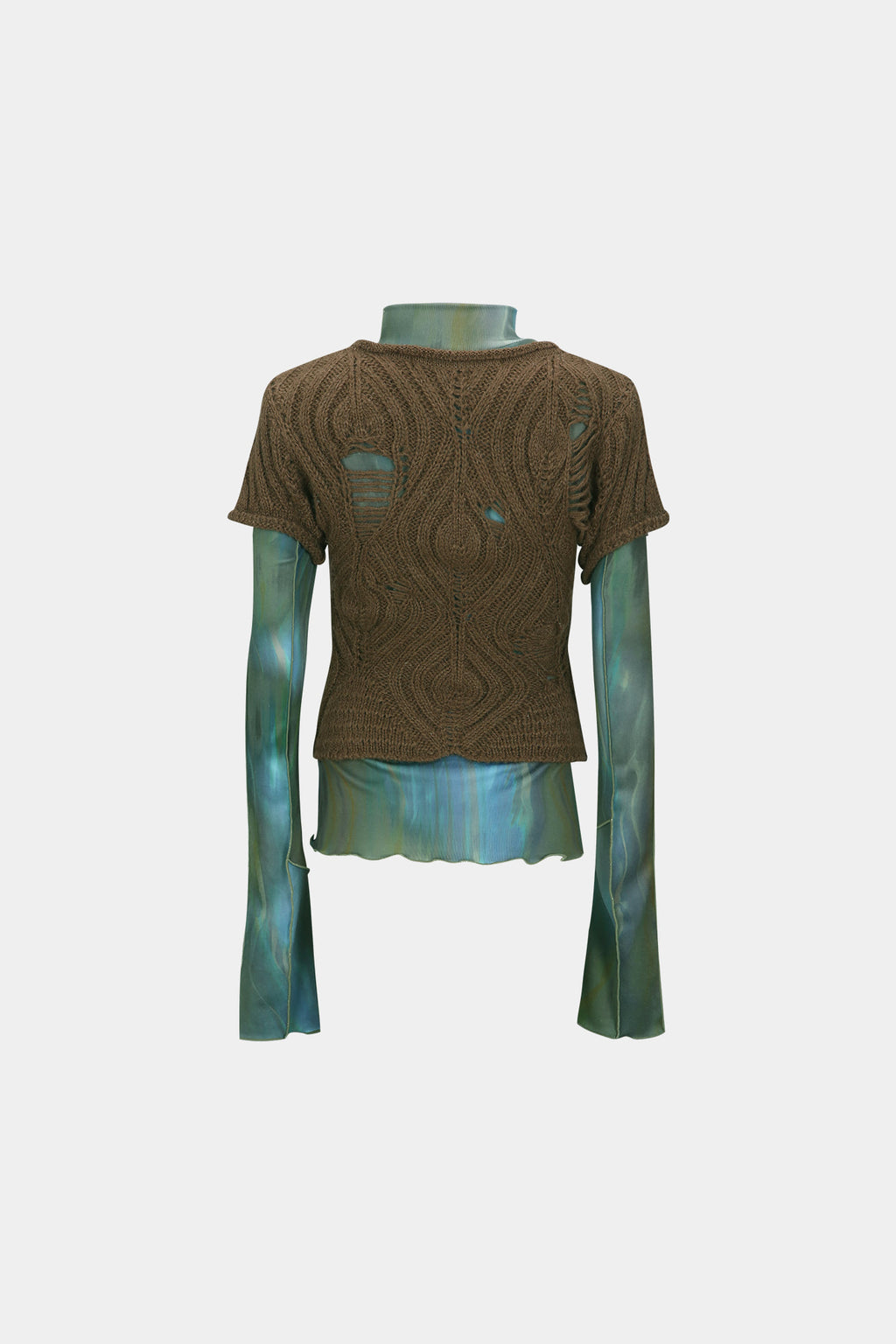 Andersson Bell - Cap Sleeve Sweater Layered Top (Brown) product image 14 | TRAB K-Fashion Australia