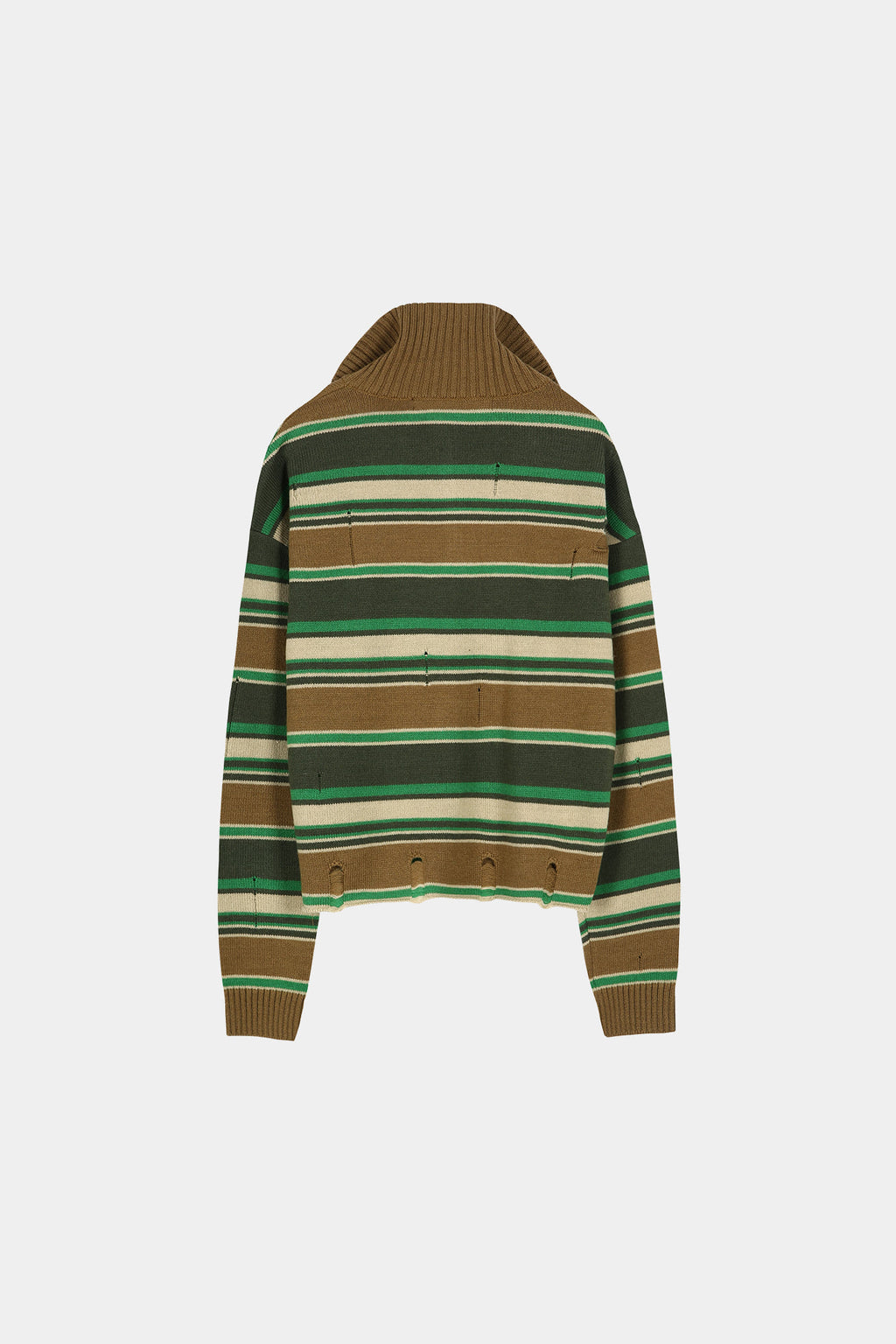 Andersson Bell - Double Layered Stripe Half Zip-Up Sweater (Beige/Brown) product image 8 | TRAB K-Fashion Australia