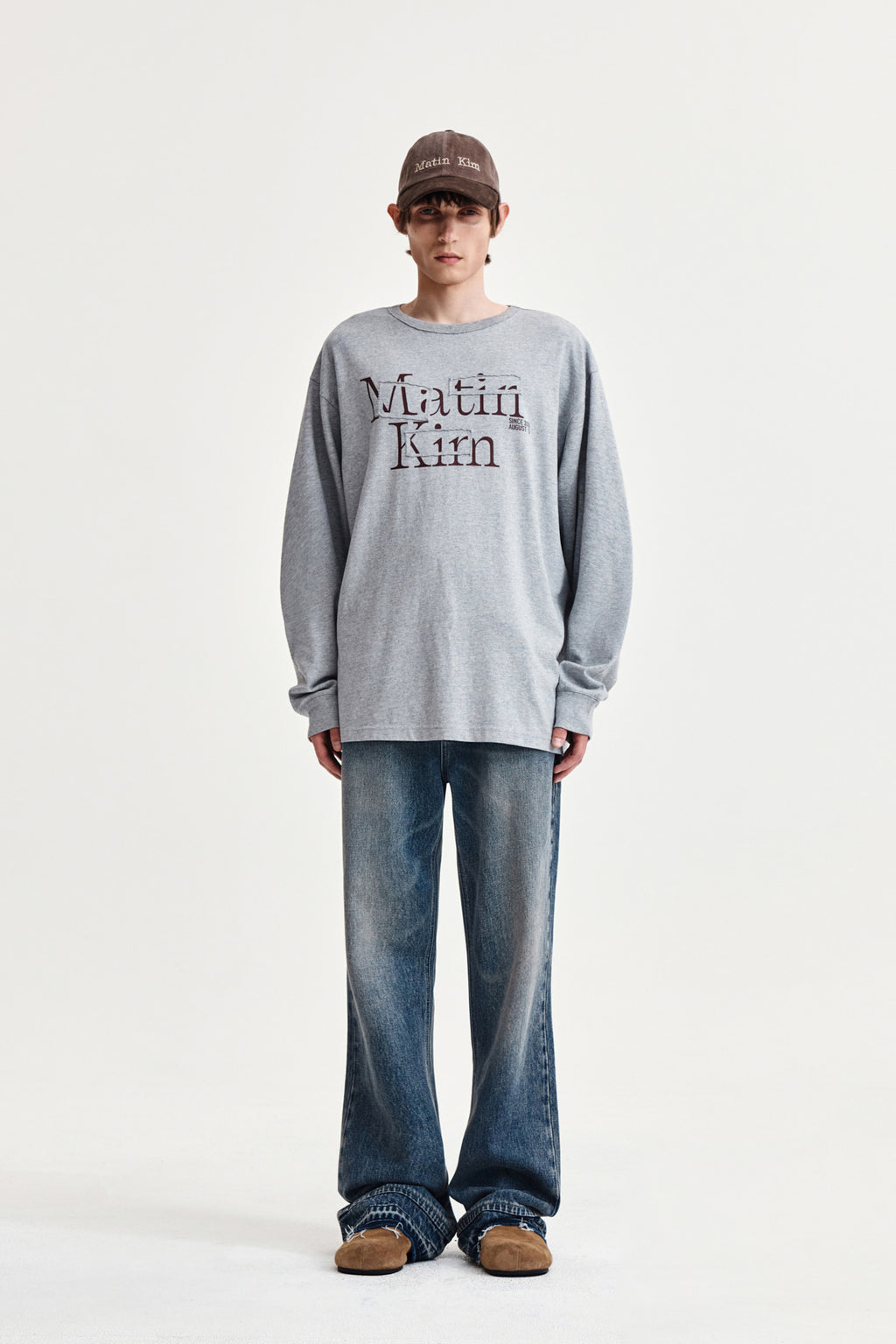 Matin Kim - Washed Flare Denim Pants (Light Blue) product image 5 | TRAB K-Fashion Australia