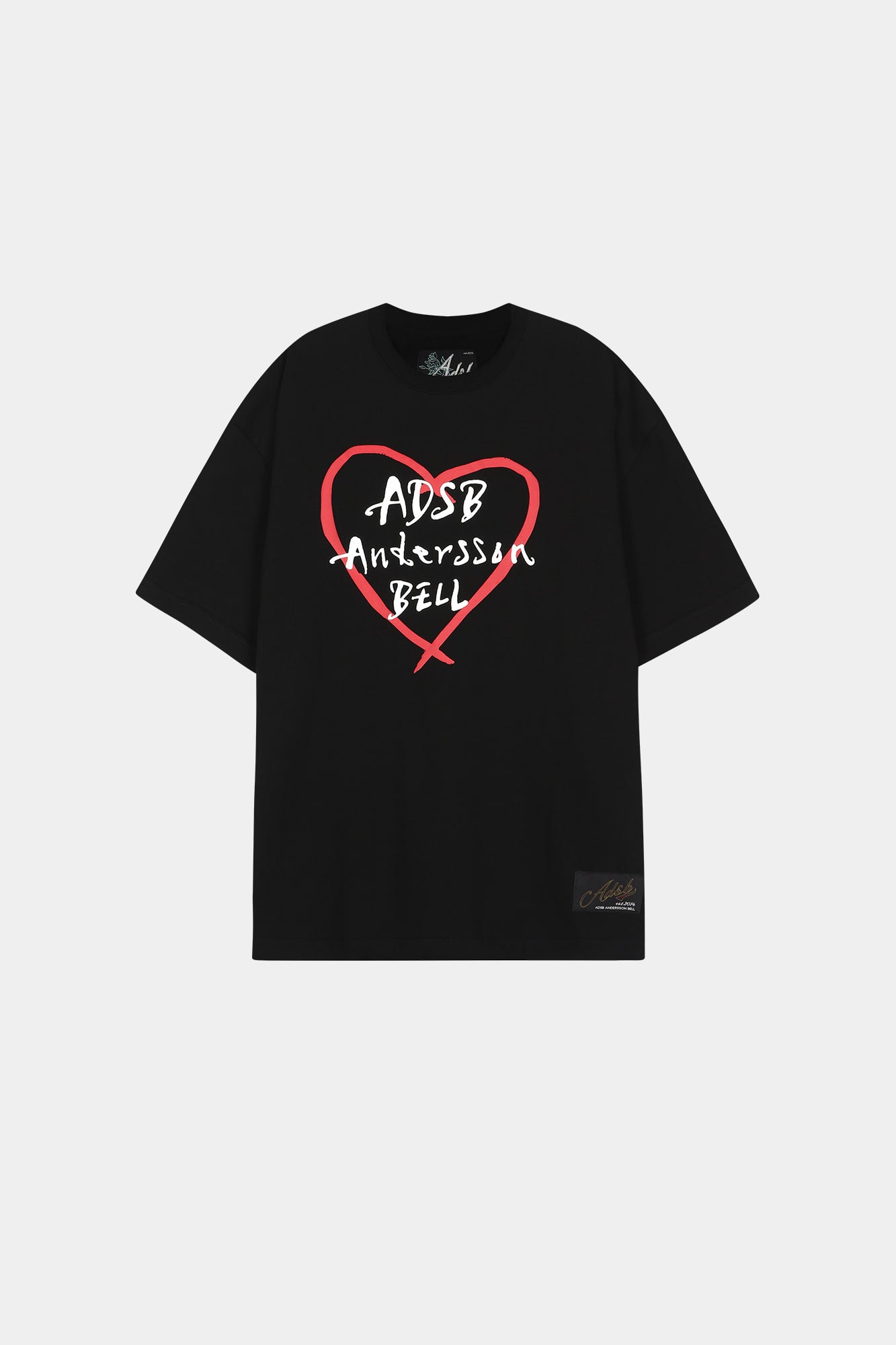 Andersson Bell - Unisex Heart Kelly Logo T-Shirt (Black/Red) product image 9 | TRAB K-Fashion Australia