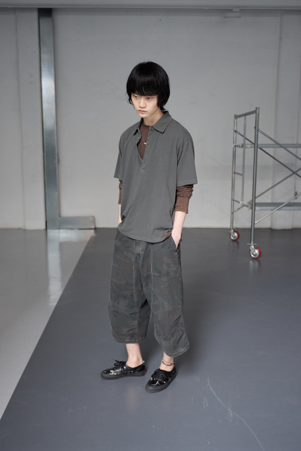 Hatchingroom - 4B Polo Tee Bleached (Moss) product image 8 | TRAB K-Fashion Australia