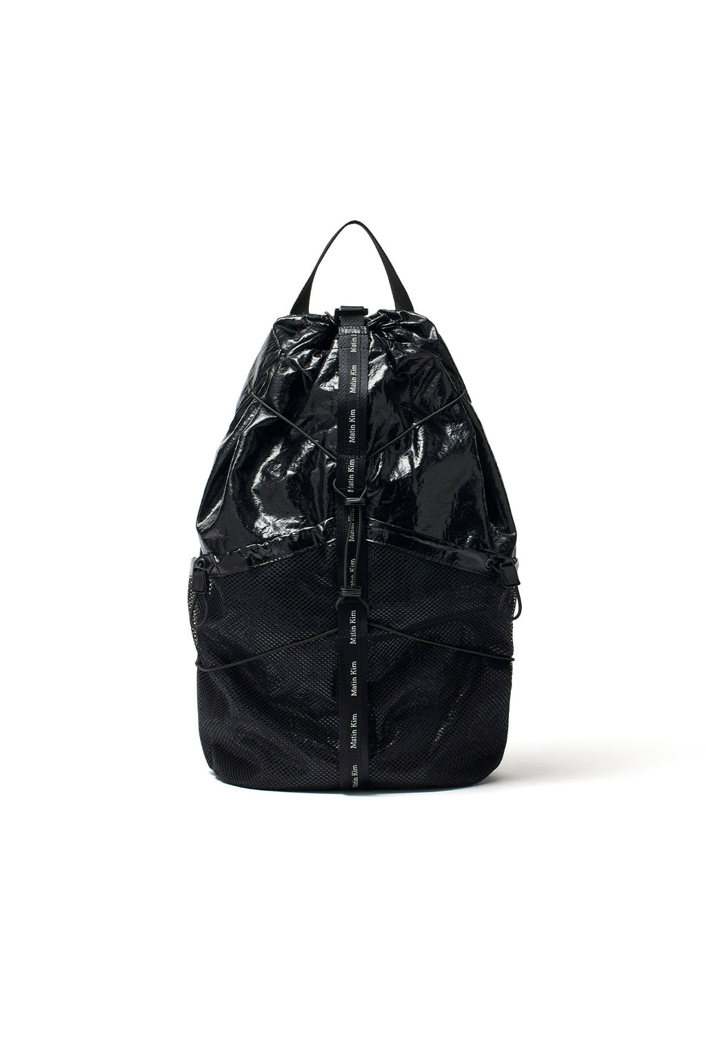 Matin Kim - Logo Taping Glossy Back Pack (Black) product image 4 | TRAB K-Fashion Australia