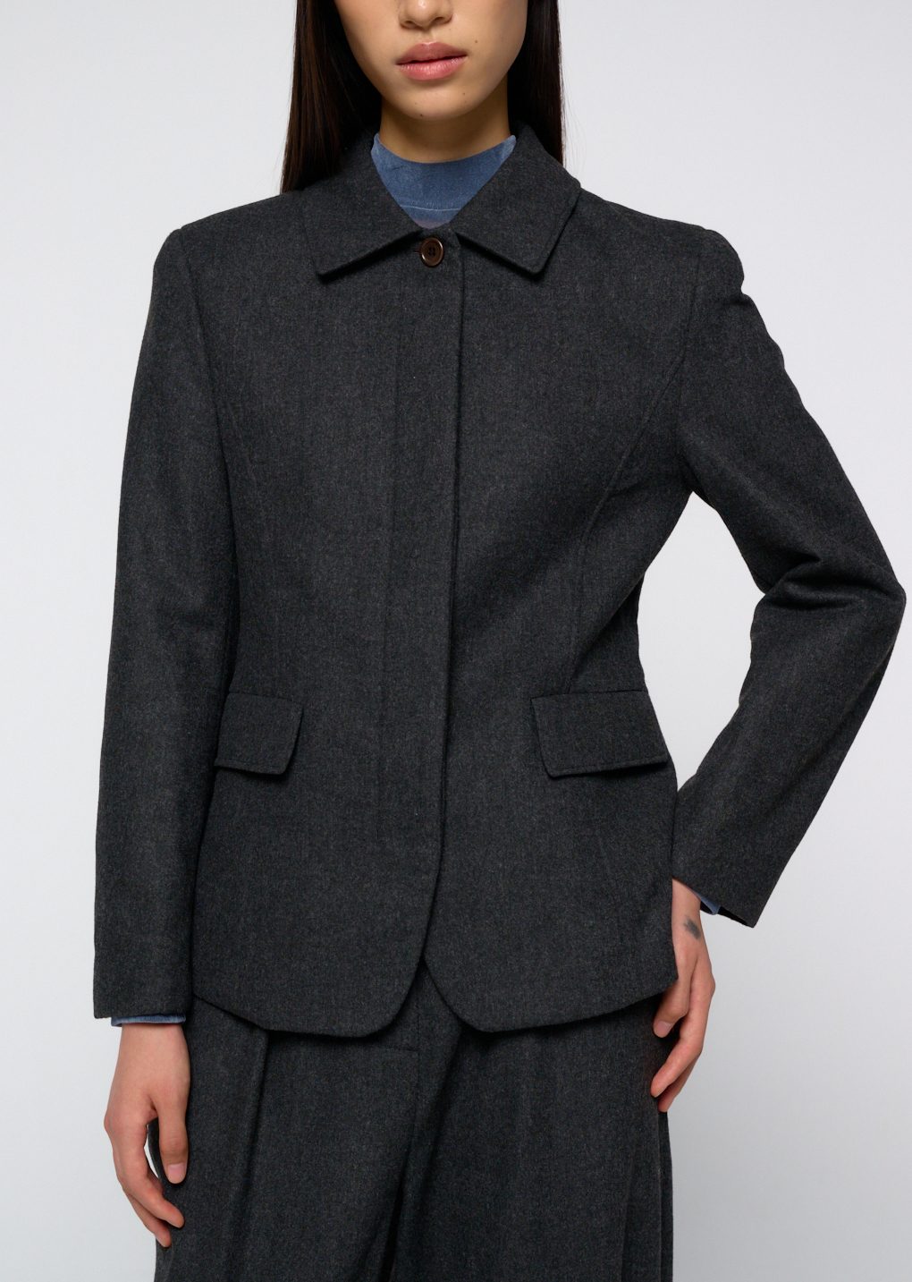Amomento - Padded wool jacket (Charcoal) product image 6 | TRAB K-Fashion Australia