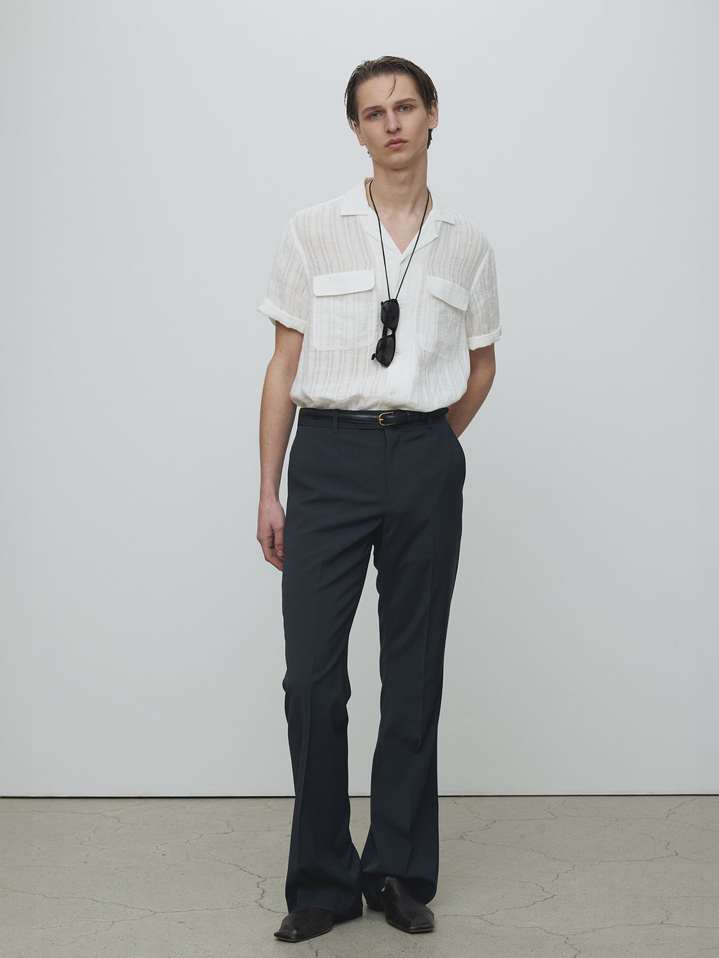 Tonywack - French Linen Croched Shirt (White) product image 2 | TRAB K-Fashion Australia