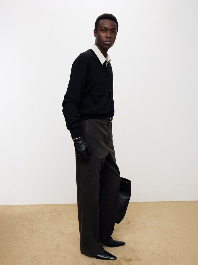 Tonywack - Super Fine Wool Crew-Neck Cardigan (Black) product image 8 | TRAB K-Fashion Australia