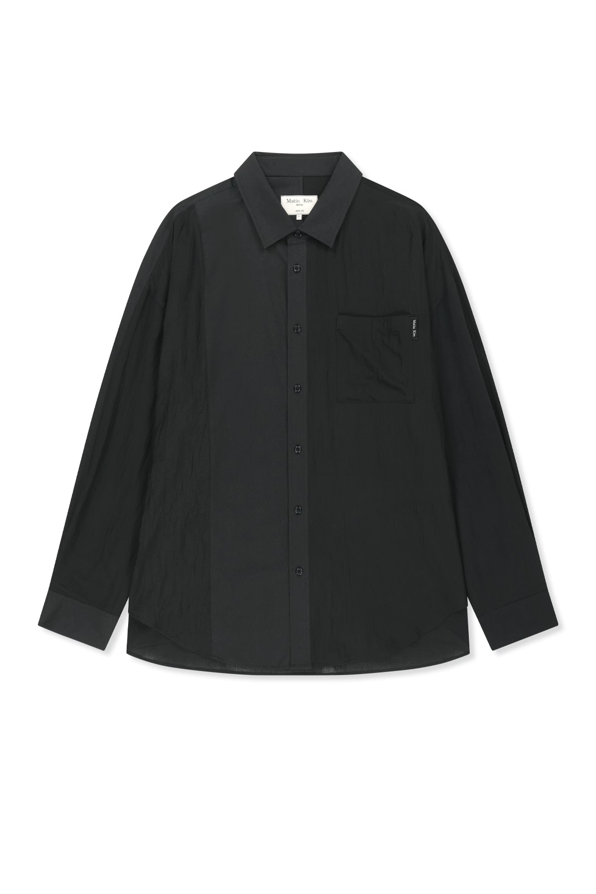 Matin Kim - Mixed Panel Over Fit Shirt (Black) product image 17 | TRAB K-Fashion Australia