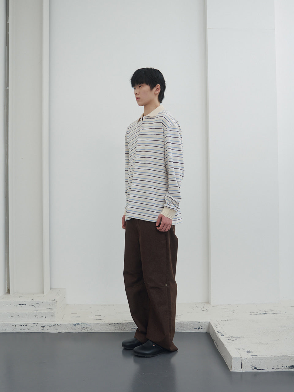 Kijun - Fresh Border Pique Polo (Sky Blue) product image 4 | TRAB K-Fashion Australia