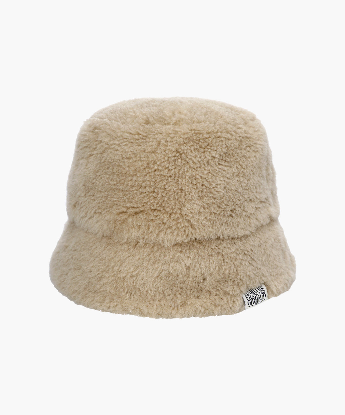 Marithe & Francois Girbaud - Classic Logo Fur Bucket Hat (Beige) product image 1 | TRAB K-Fashion Australia