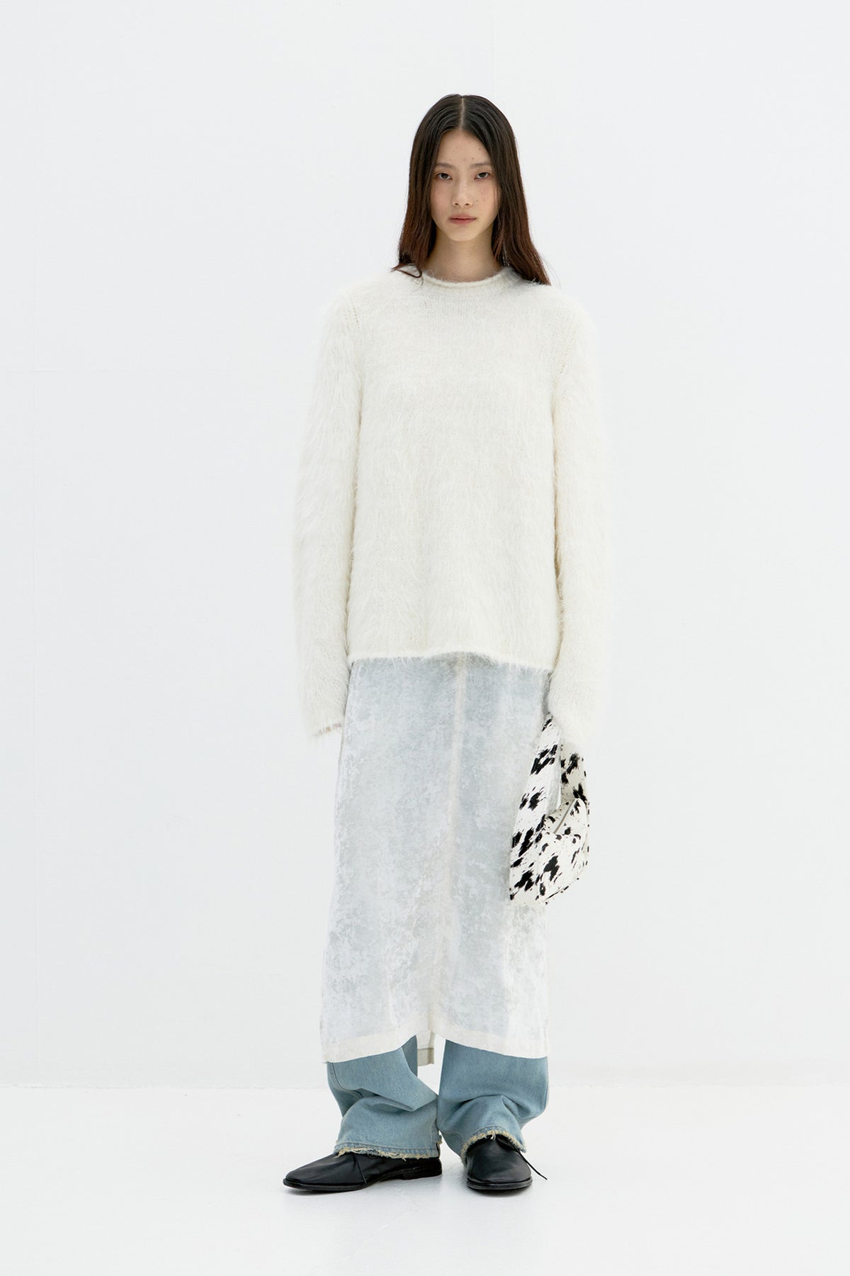 Coor - Fuzzy Oversized Knit (Ivory) product image 2 | TRAB K-Fashion Australia
