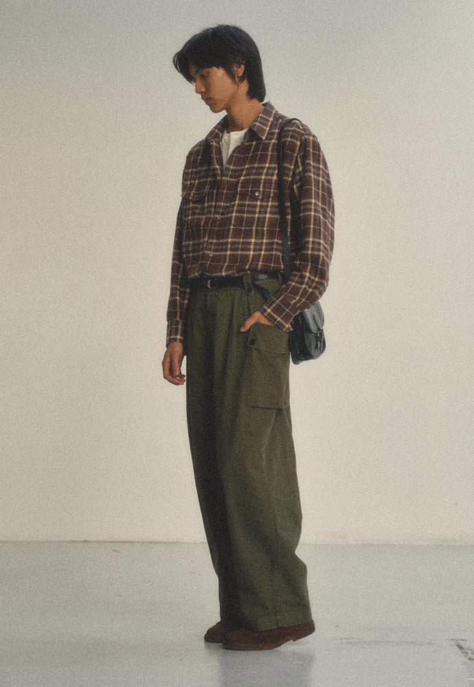 Art if acts - Washed Check Western Shirt (Brown) product image 5 | TRAB K-Fashion Australia