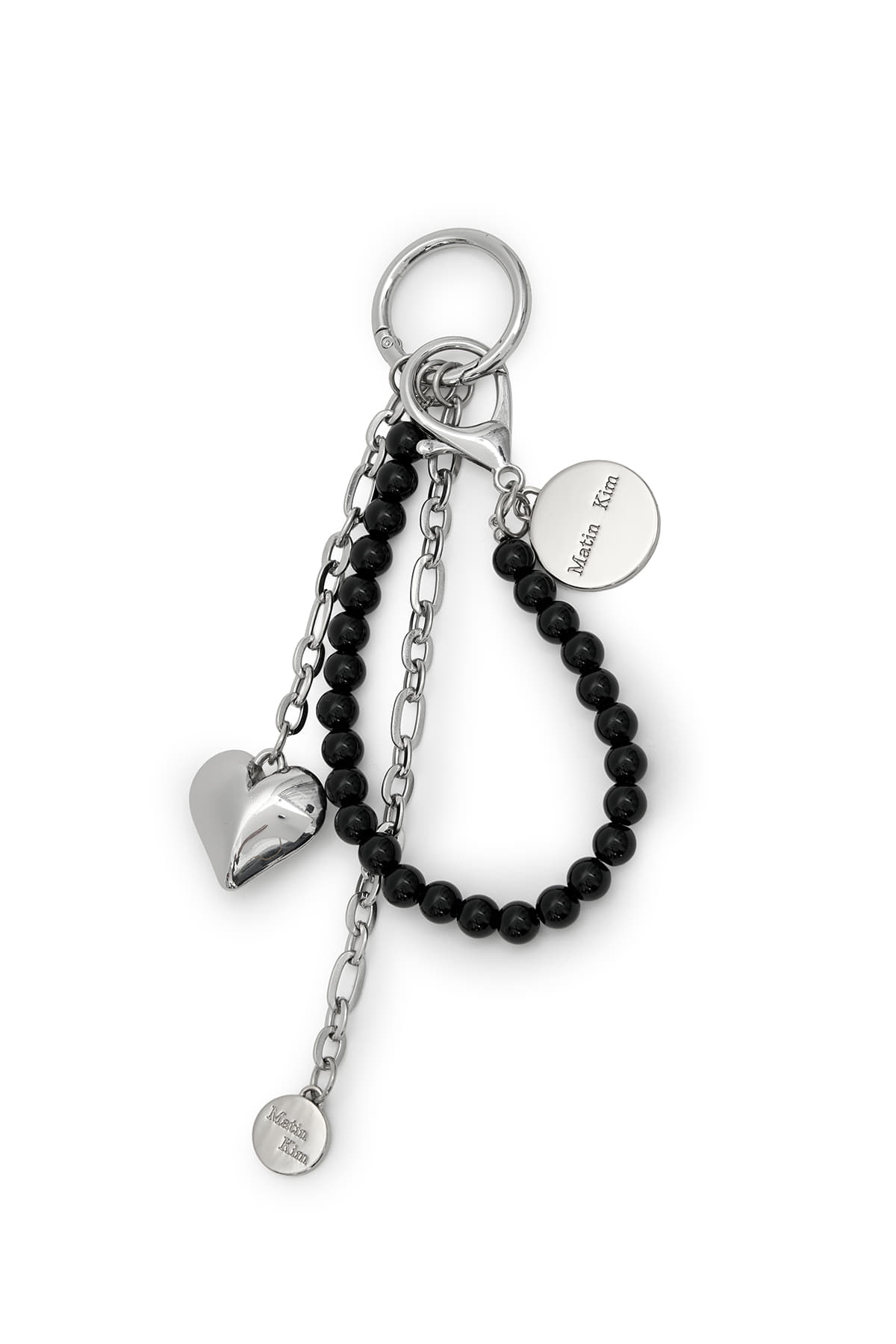 Matin Kim - Matin Heart Charm Keyring (Black) product image 1 | TRAB K-Fashion Australia
