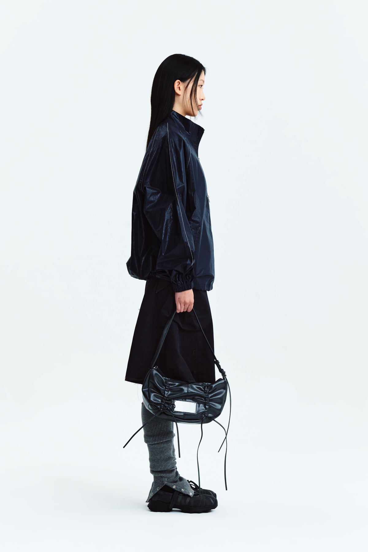 Matin Kim - Matin Kim Logo Coating Jumper (Navy) product image 7 | TRAB K-Fashion Australia