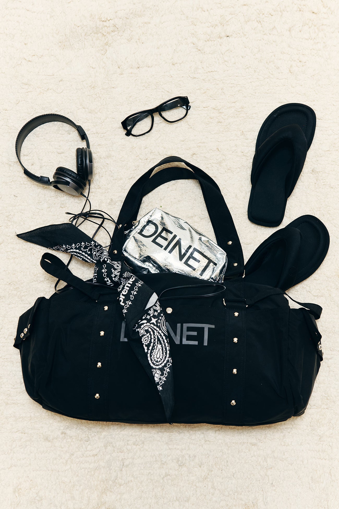 Deinet - Logo Duffle Bag (Black) product image 1 | TRAB K-Fashion Australia