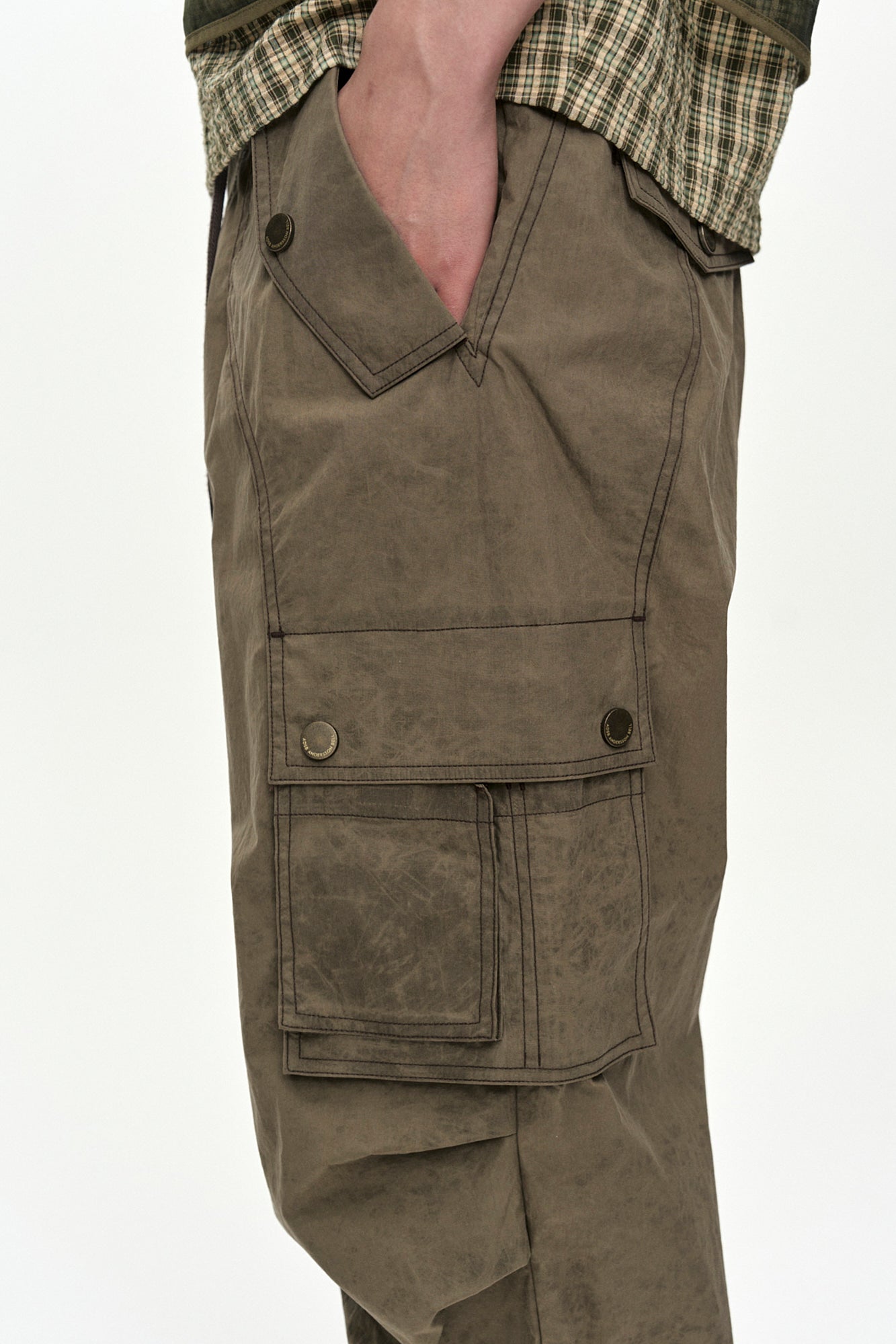 Andersson Bell - Carpenter Cargo Wide-Leg Trousers (Khaki Brown) product image 6 | TRAB K-Fashion Australia