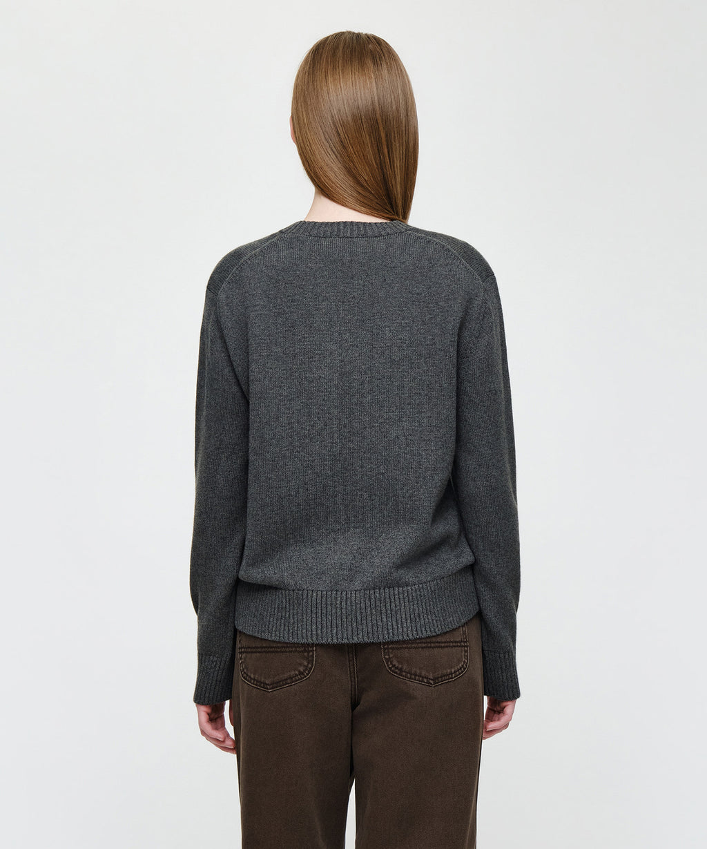Marithe & Francois Girbaud - Small Classic Logo Knit Pullover (Charcoal) product image 3 | TRAB K-Fashion Australia