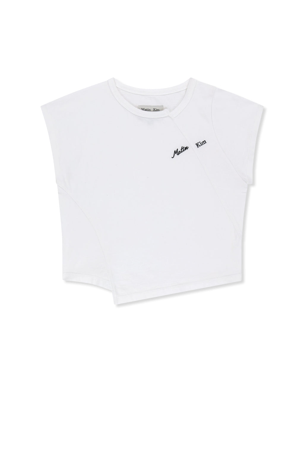 Matin Kim - Curved Cut Slim Top (Ivory) product image 1 | TRAB K-Fashion Australia
