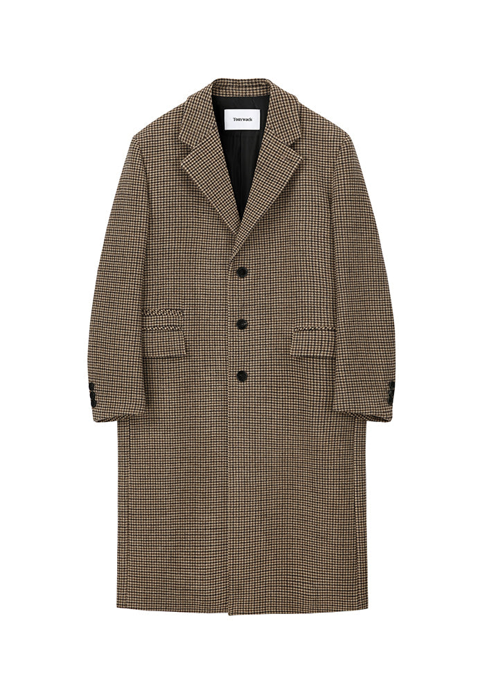 Tonywack - Single Breasted Tailored Coat (Brown/Beige/Black Houndtooth) product image 9 | TRAB K-Fashion Australia