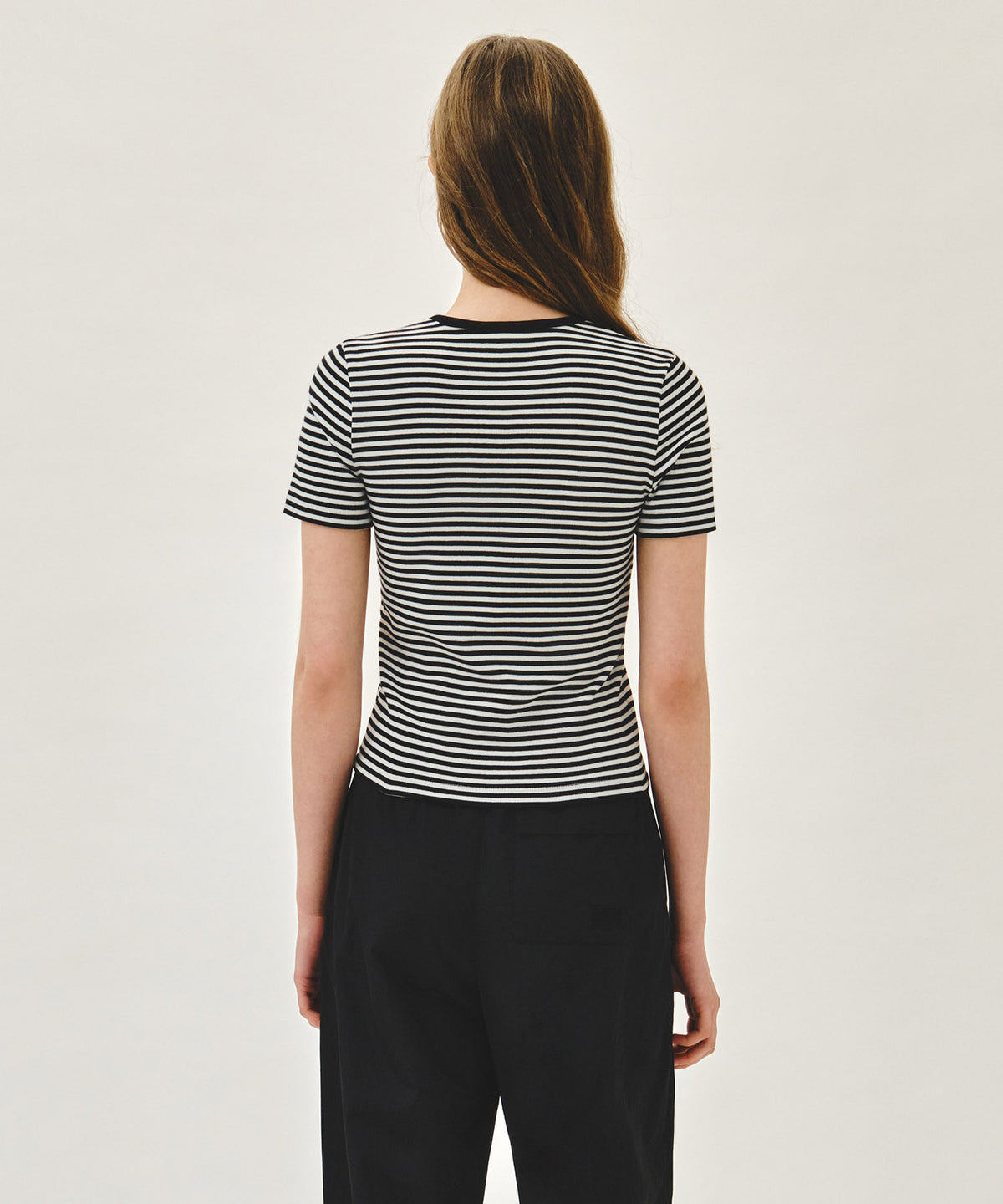 Marithe & Francois Girbaud - Deep Neck Ringer Tee (Black) product image 3 | TRAB K-Fashion Australia