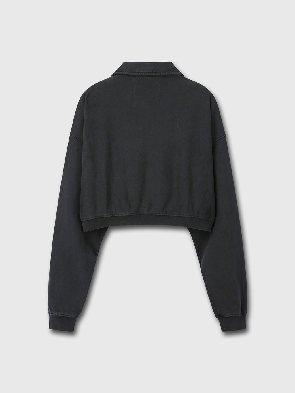 Tonywack - Garment-Dyed Cropped Zip Up Sweatshirt (Faded Black) product image 8 | TRAB K-Fashion Australia