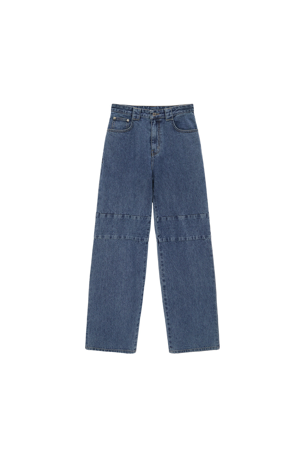 Matin Kim - Knee Point Stripe Denim Pants (Blue) product image 1 | TRAB K-Fashion Australia