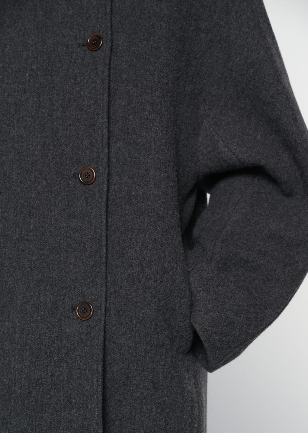 Amomento - rounded half coat (Charcoal) product image 8 | TRAB K-Fashion Australia