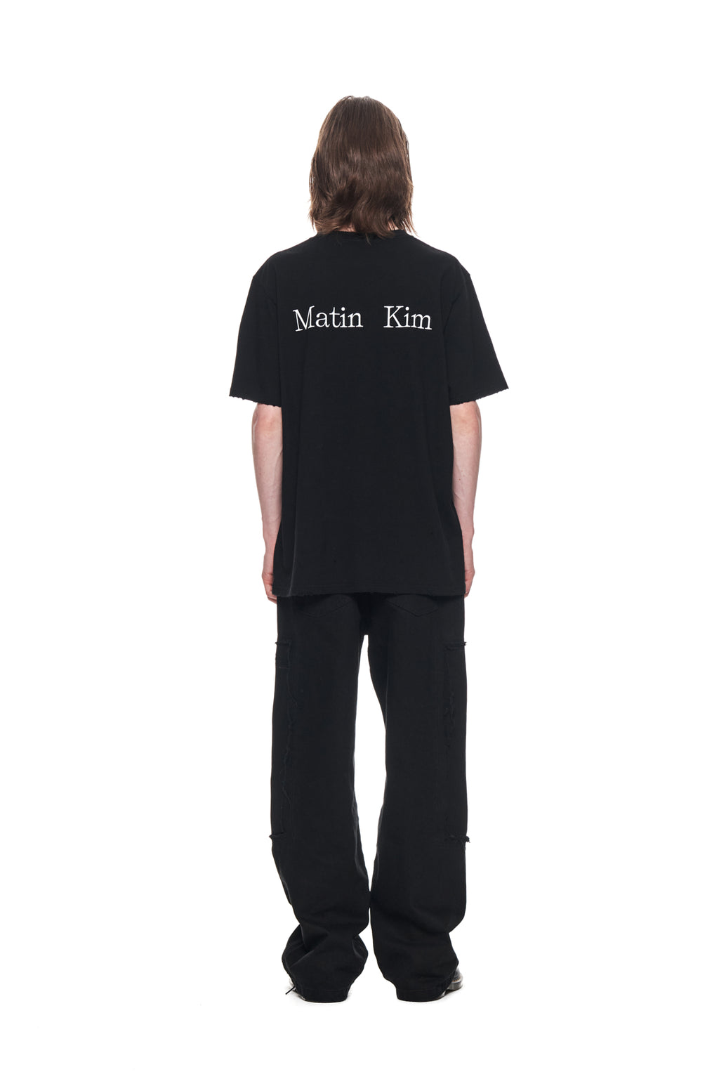 Matin Kim - Double Knee Cotton Denim Pants (Black) product image 7 | TRAB K-Fashion Australia