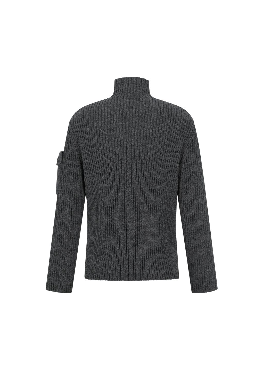 Amomento - Ribbed velvet knit top (Charcoal) product image 3 | TRAB K-Fashion Australia