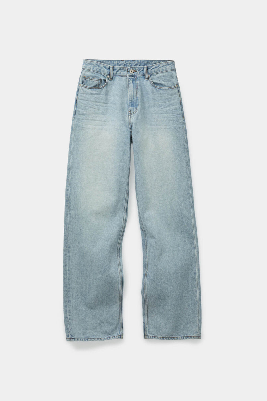Coor - Relaxed Embo Denim Pants (Vintage Blue) product image 1 | TRAB K-Fashion Australia